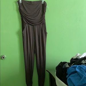 A Olive green romper